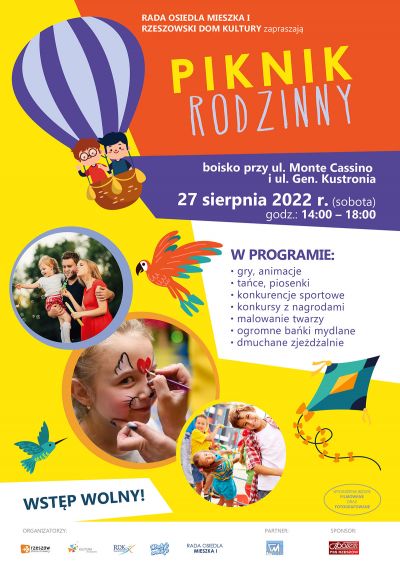 Plakat promujący Piknik Rodzinny